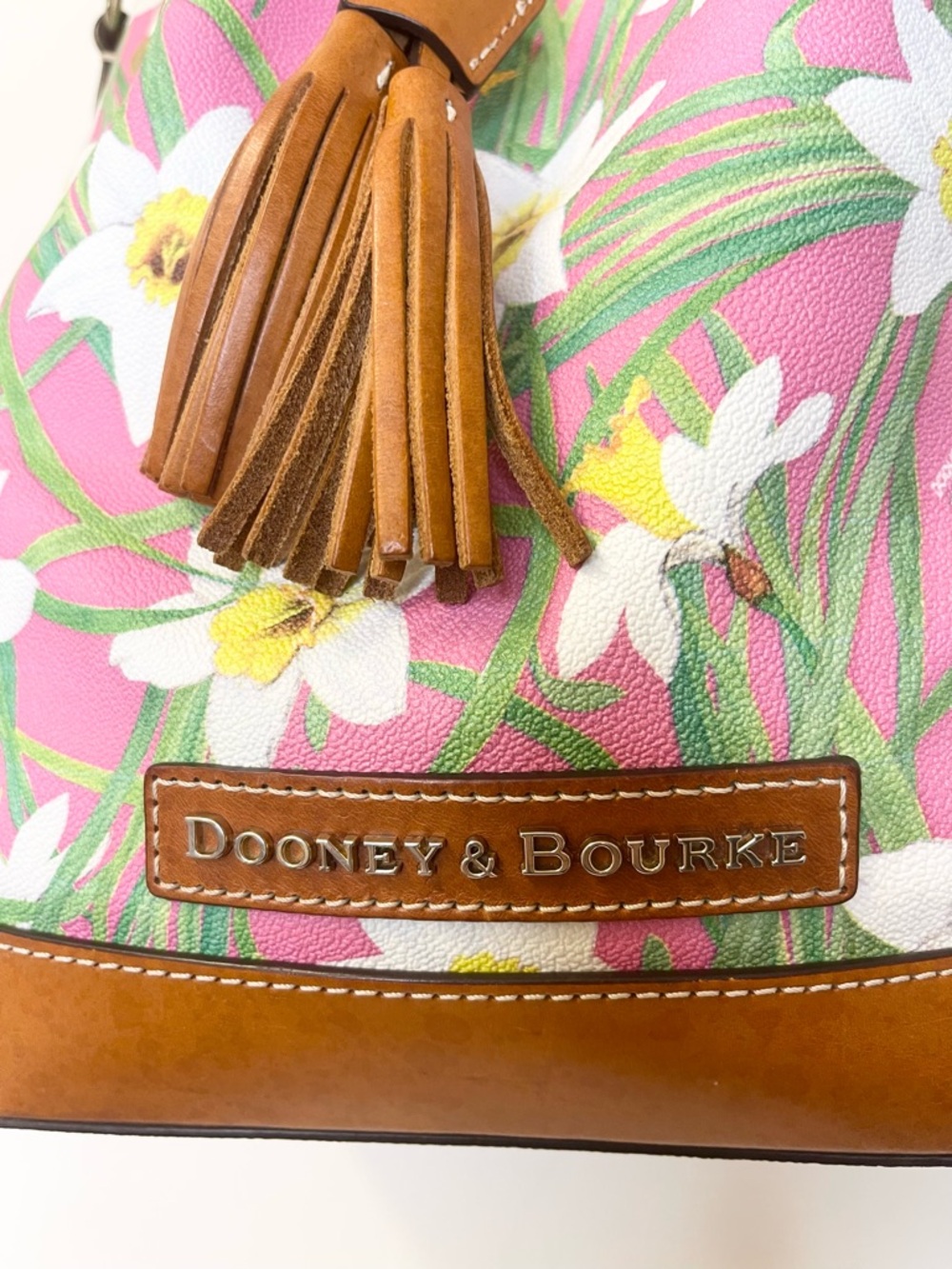Dooney & Bourke Daffodil Botanical Drawstring Bucket Bag - Picture 4 of 11